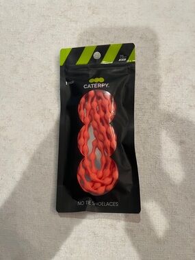 Caterpy bright coral No-Tie Shoelaces. NEW!
